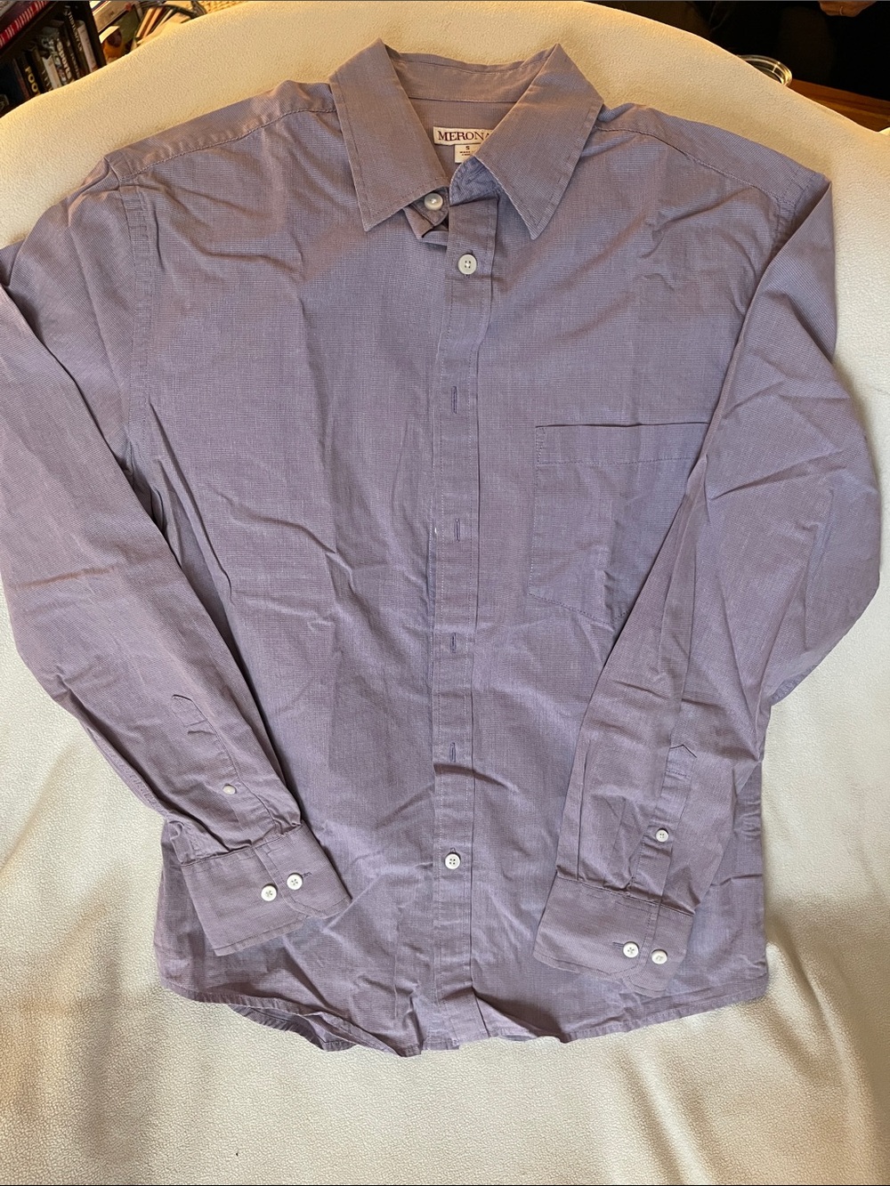 Merona Men's Lavender Button-Down Dress Shirt small